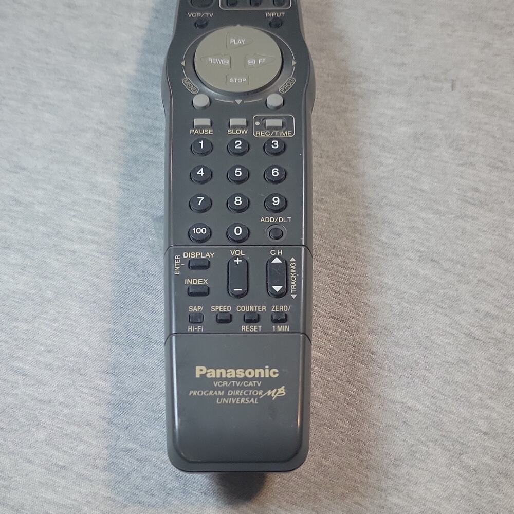 Panasonic Program Director MB VSQS1450 Wireless VCR/TV/CATV Remote Black